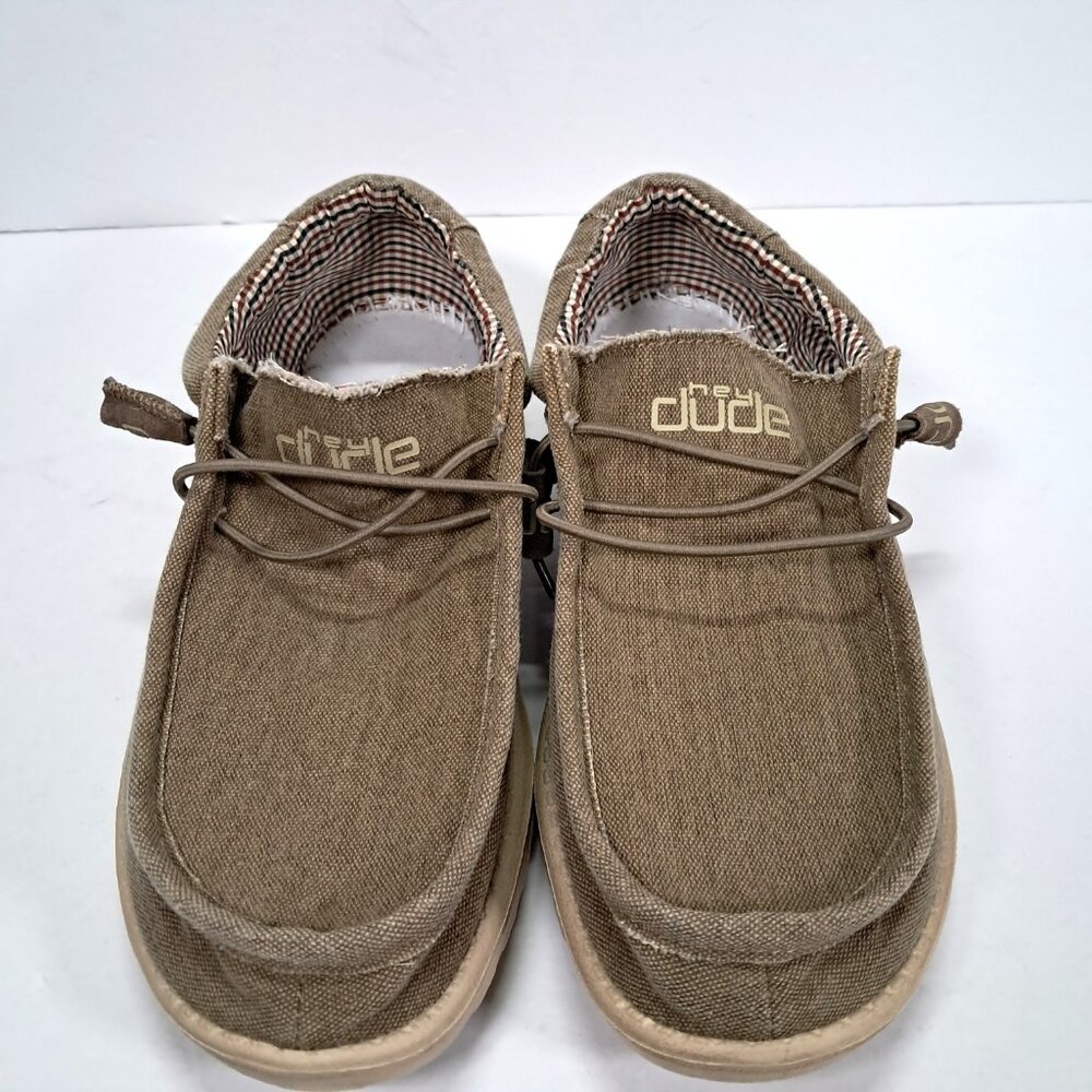 Hey Dude Wally Shoes Men 8 Brown Casual Slip On Loafers